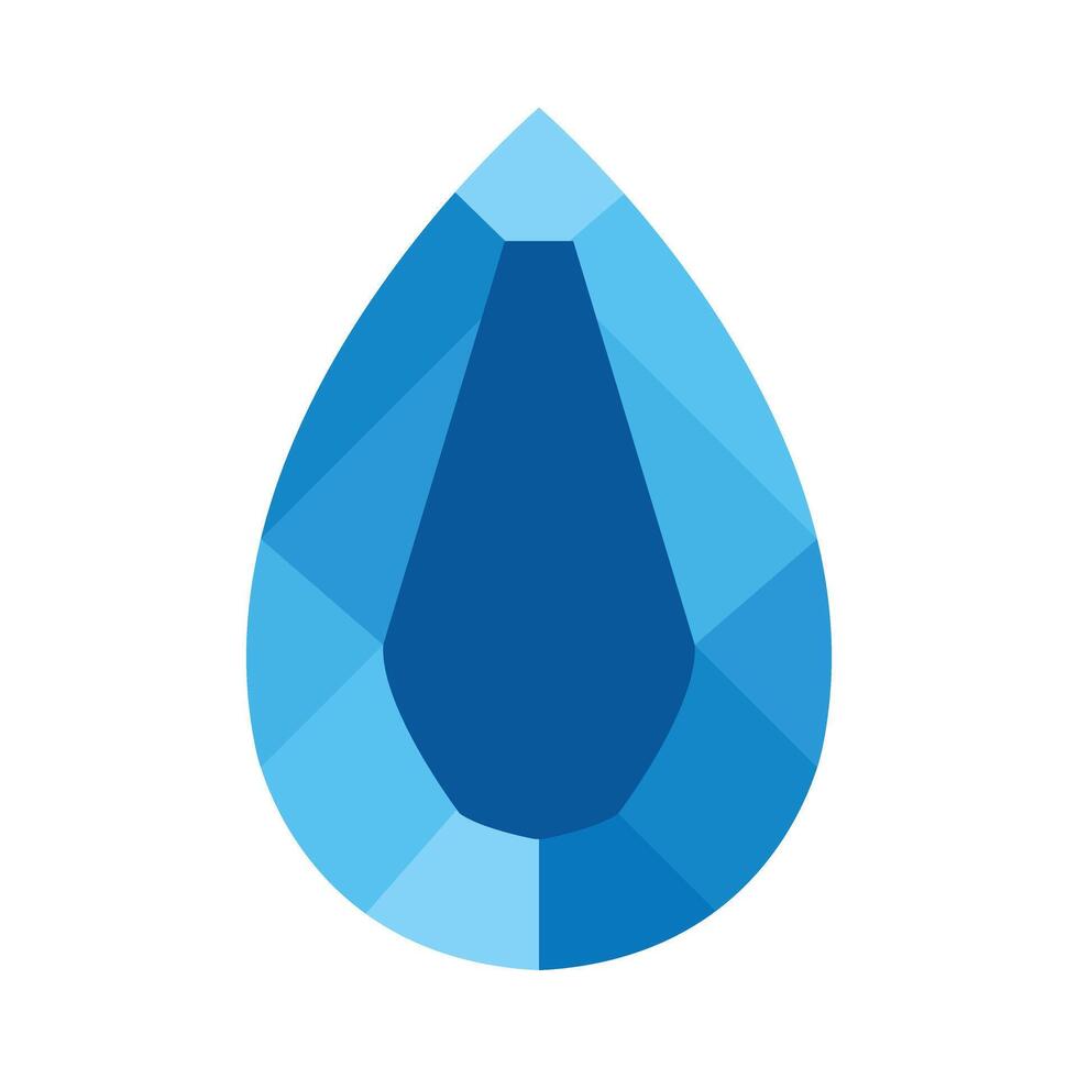 Sapphire Flat Icon Design vector