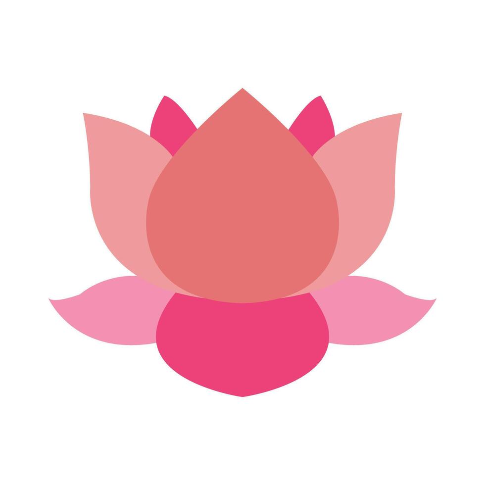 Lotus Flat Icon Design vector