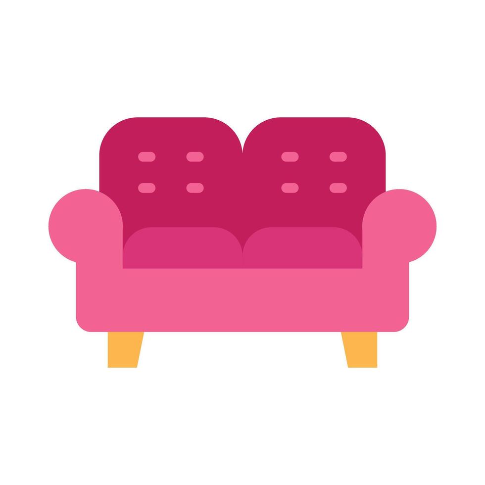 Sofa Flat Icon Design vector
