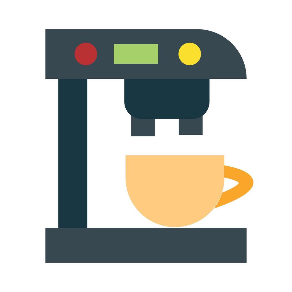 Coffee Maker Flat Icon Design vector