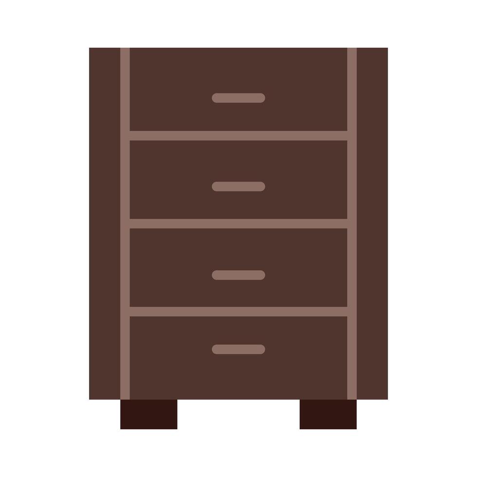 Cabinet Flat Icon Design vector