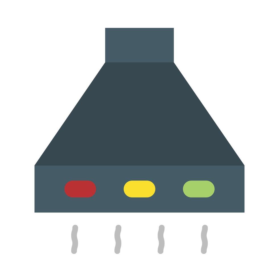 Kitchen Hood Flat Icon Design vector