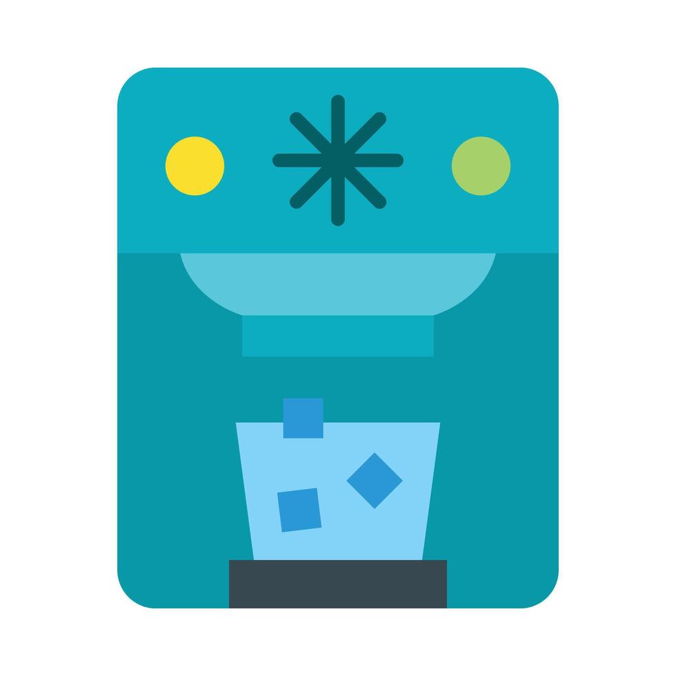 Ice Maker Flat Icon Design vector