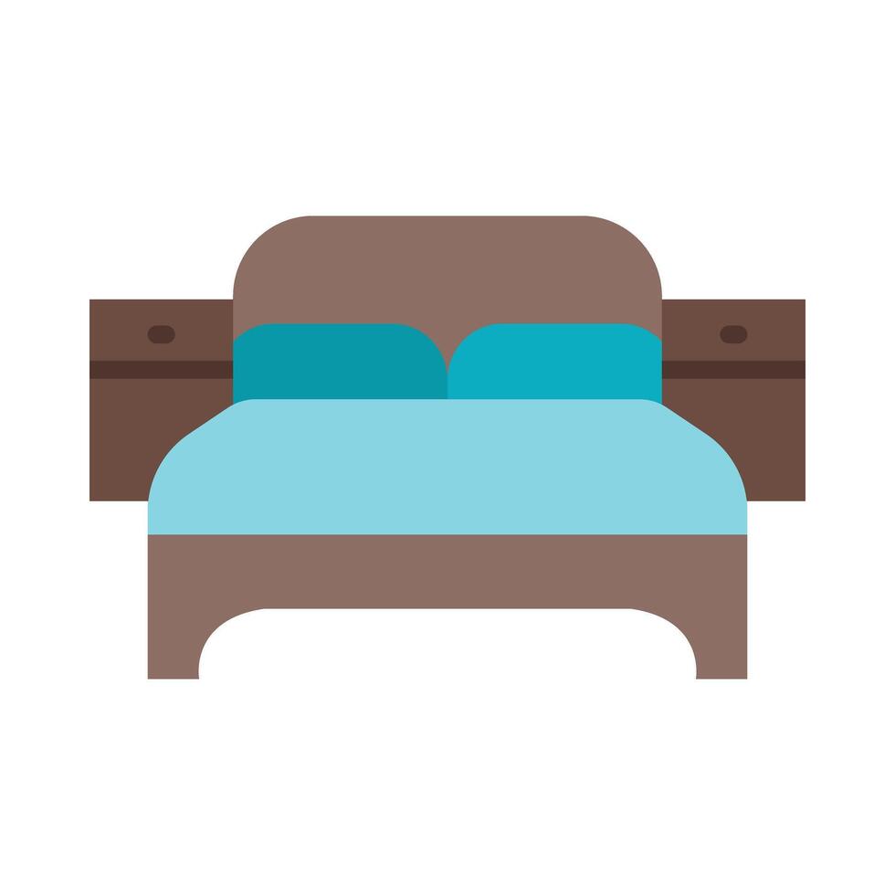 Bed Flat Icon Design vector