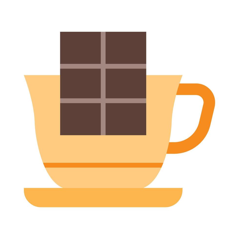 Hot Chocolate Flat Icon Design vector