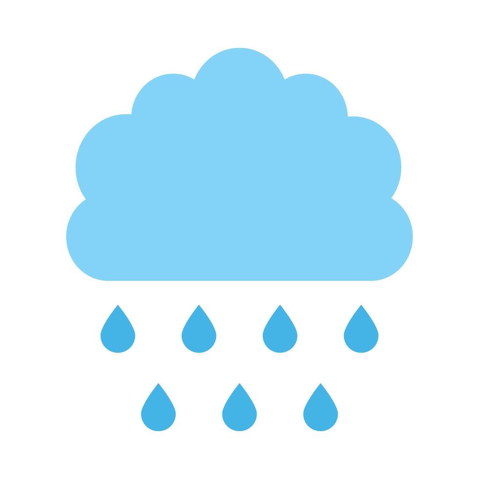 Rain Flat Icon Design vector