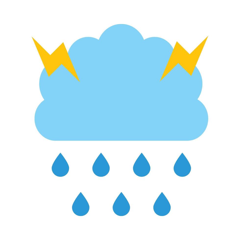 Heavy Rain Flat Icon Design vector