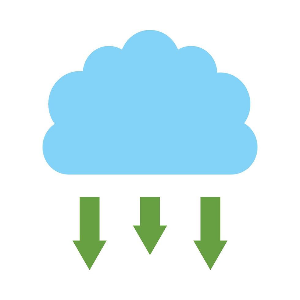 Precipitation Flat Icon Design vector
