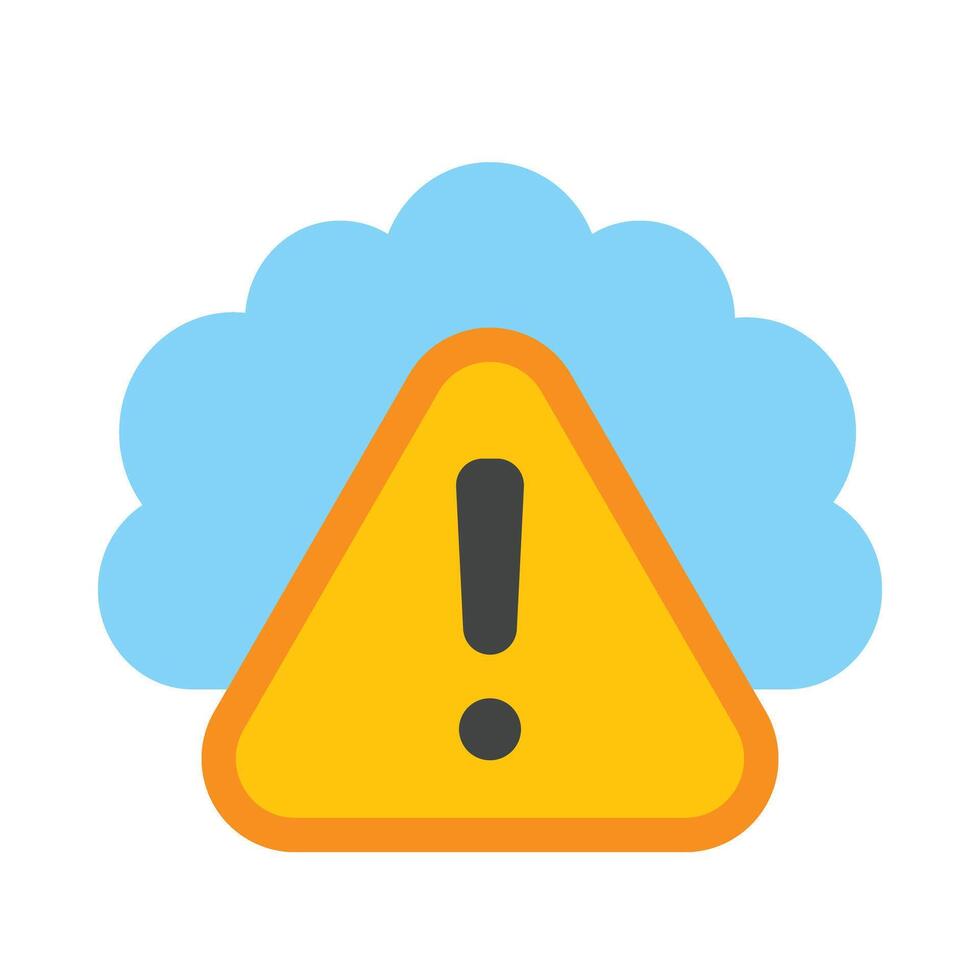 Weather Alert Flat Icon Design vector