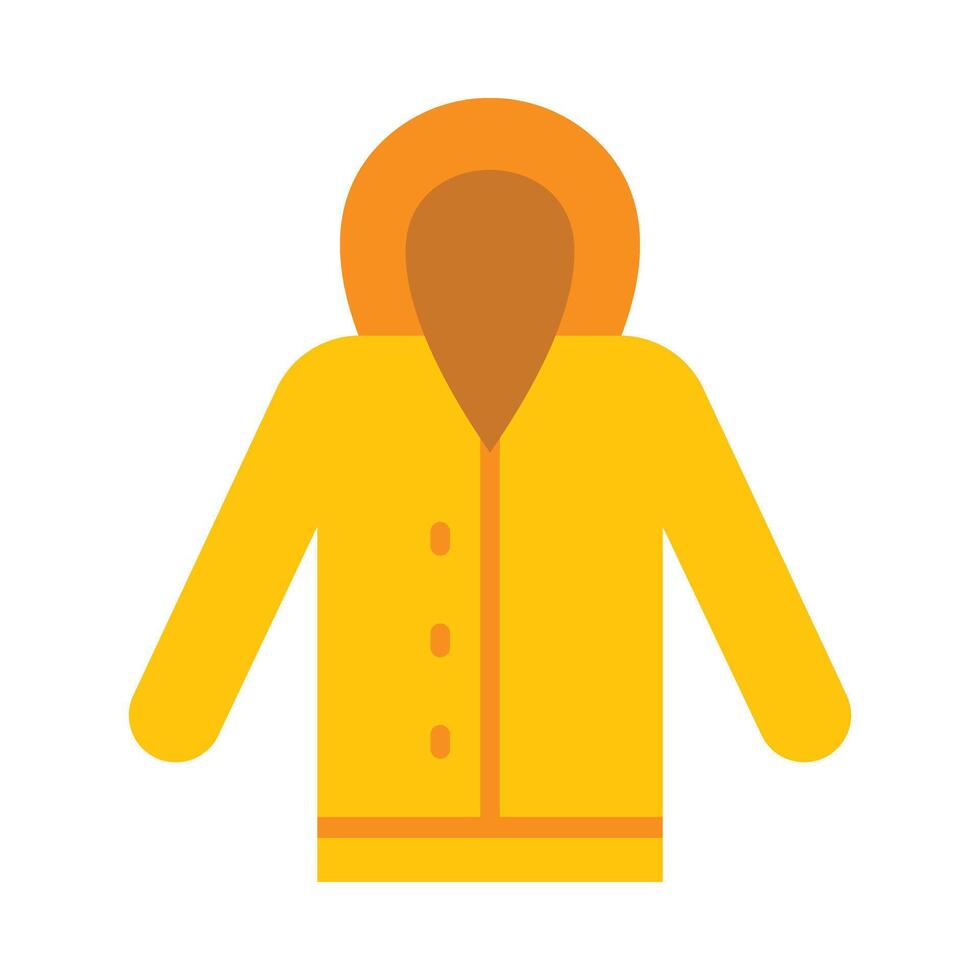 Long Coat Flat Icon Design vector