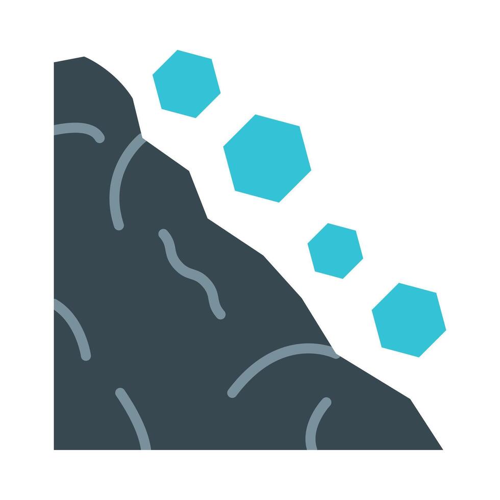 Landslide Flat Icon Design vector
