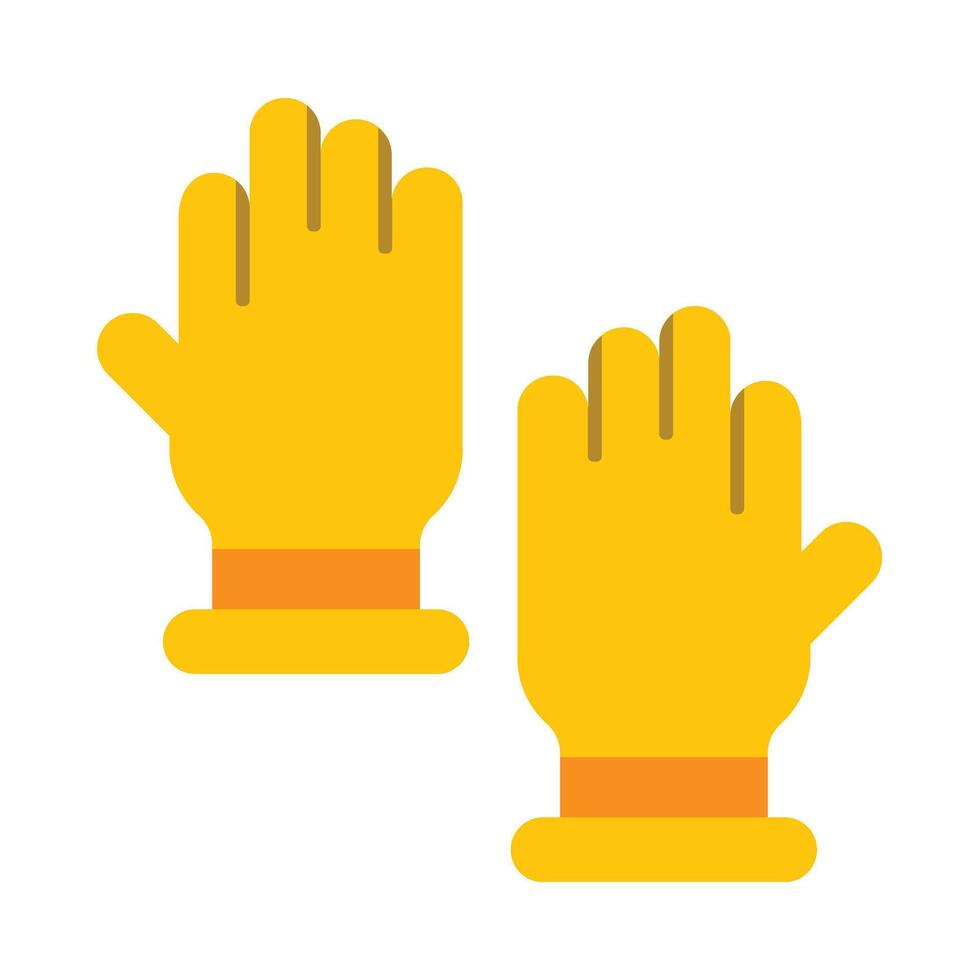 Rain Gloves Flat Icon Design vector