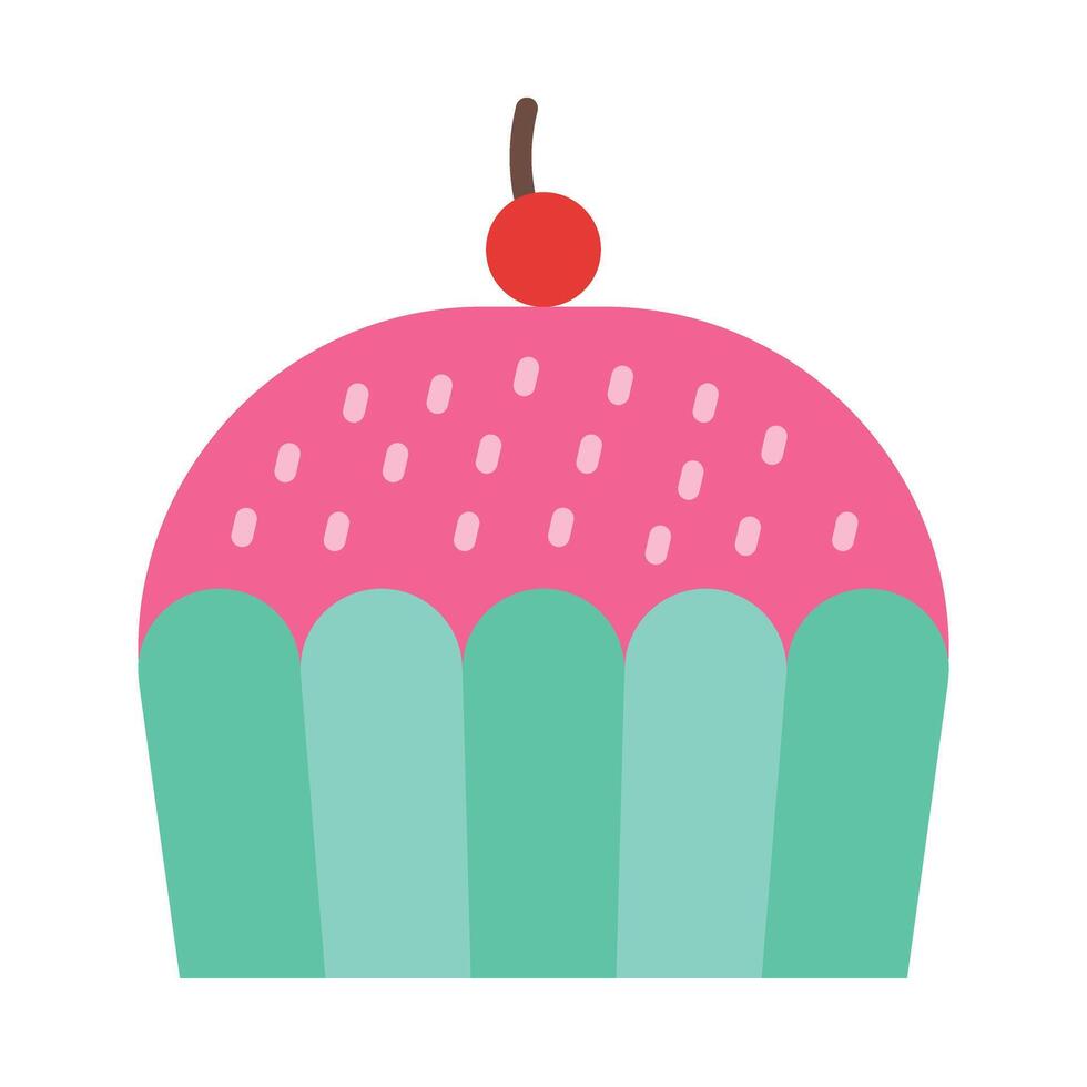 Cupcake Flat Icon Design vector