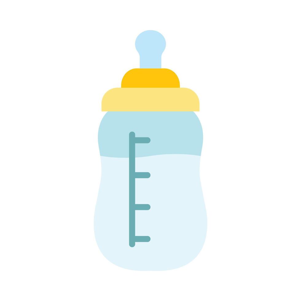 Milk Bottle Flat Icon Design vector