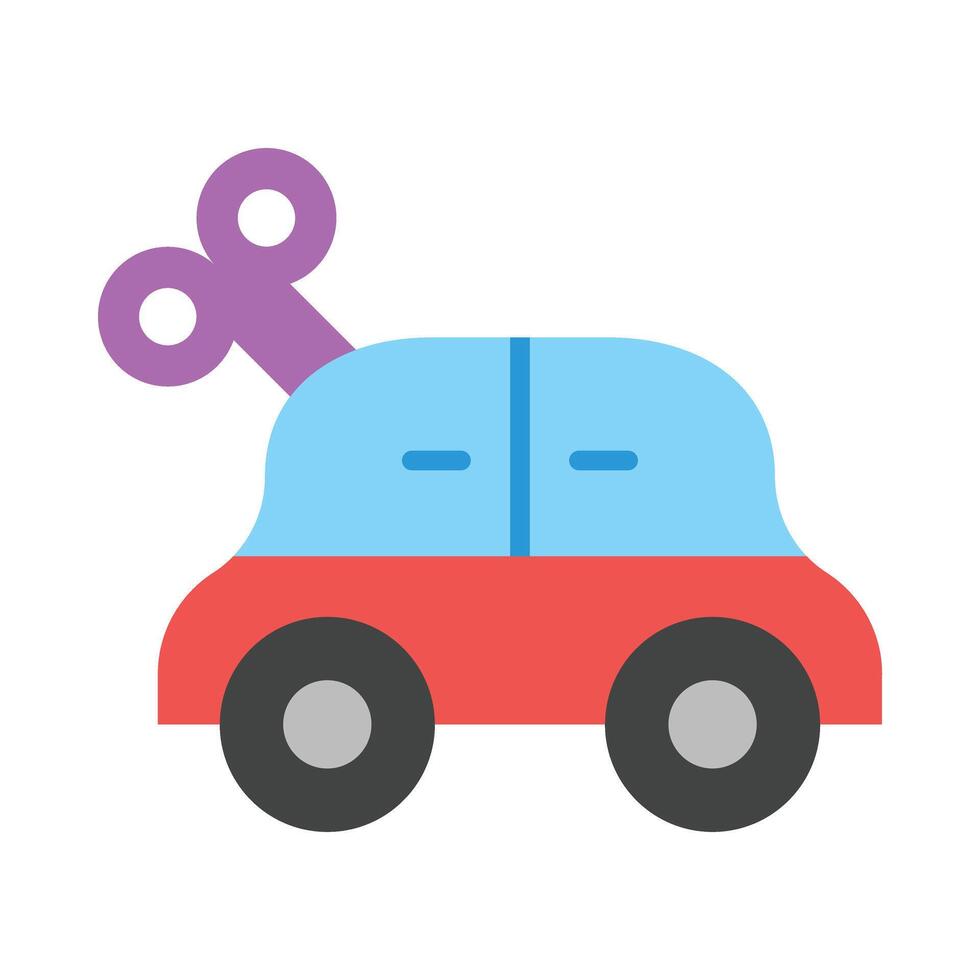 Car Toy Flat Icon Design vector