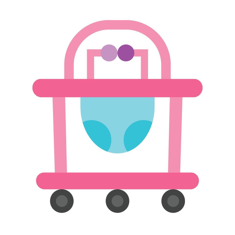 Baby Walker Flat Icon Design vector