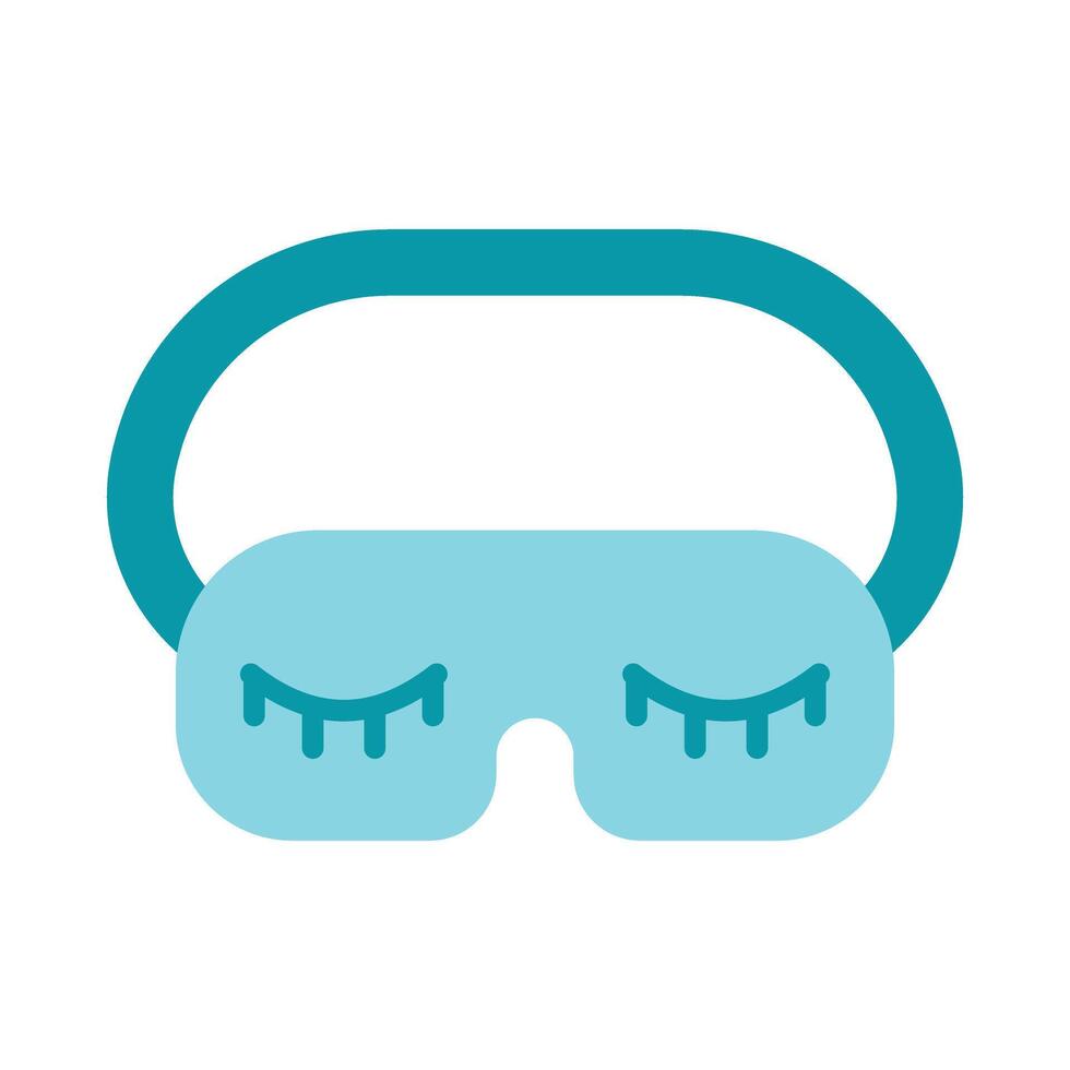 Sleep Mask Flat Icon Design vector