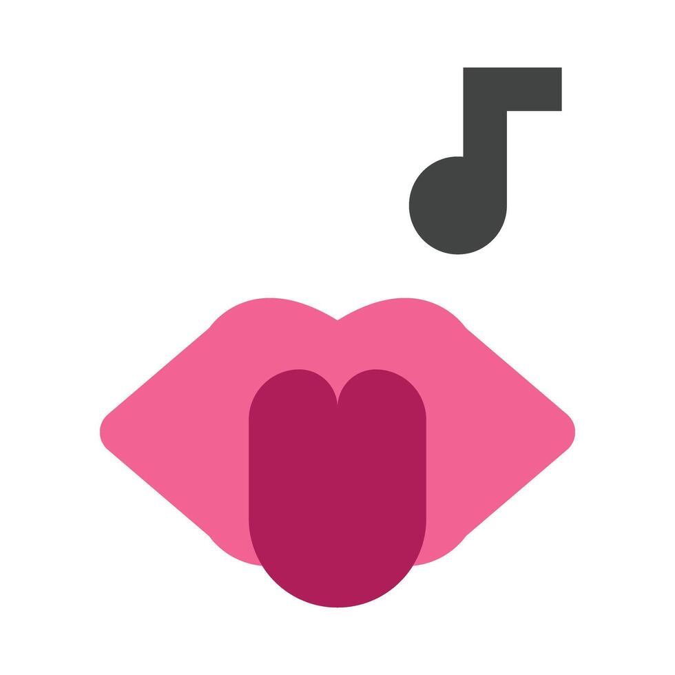 Lick Flat Icon Design vector