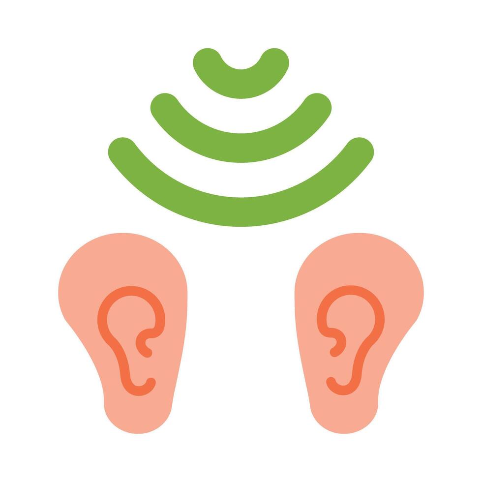 Binaural Flat Icon Design vector