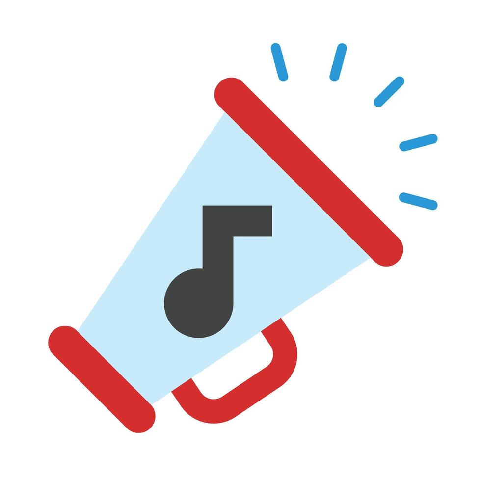 Megaphone Flat Icon Design vector