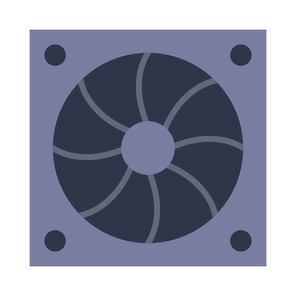 Computer Fan Flat Icon Design vector
