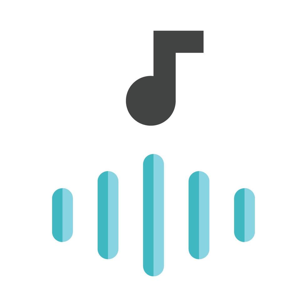 Sound Waves Flat Icon Design vector