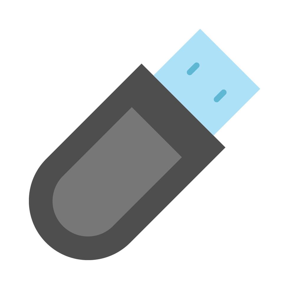 Usb Drive Flat Icon Design vector