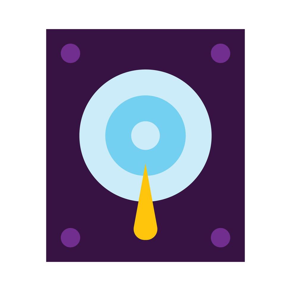 Hard Drive Flat Icon Design vector