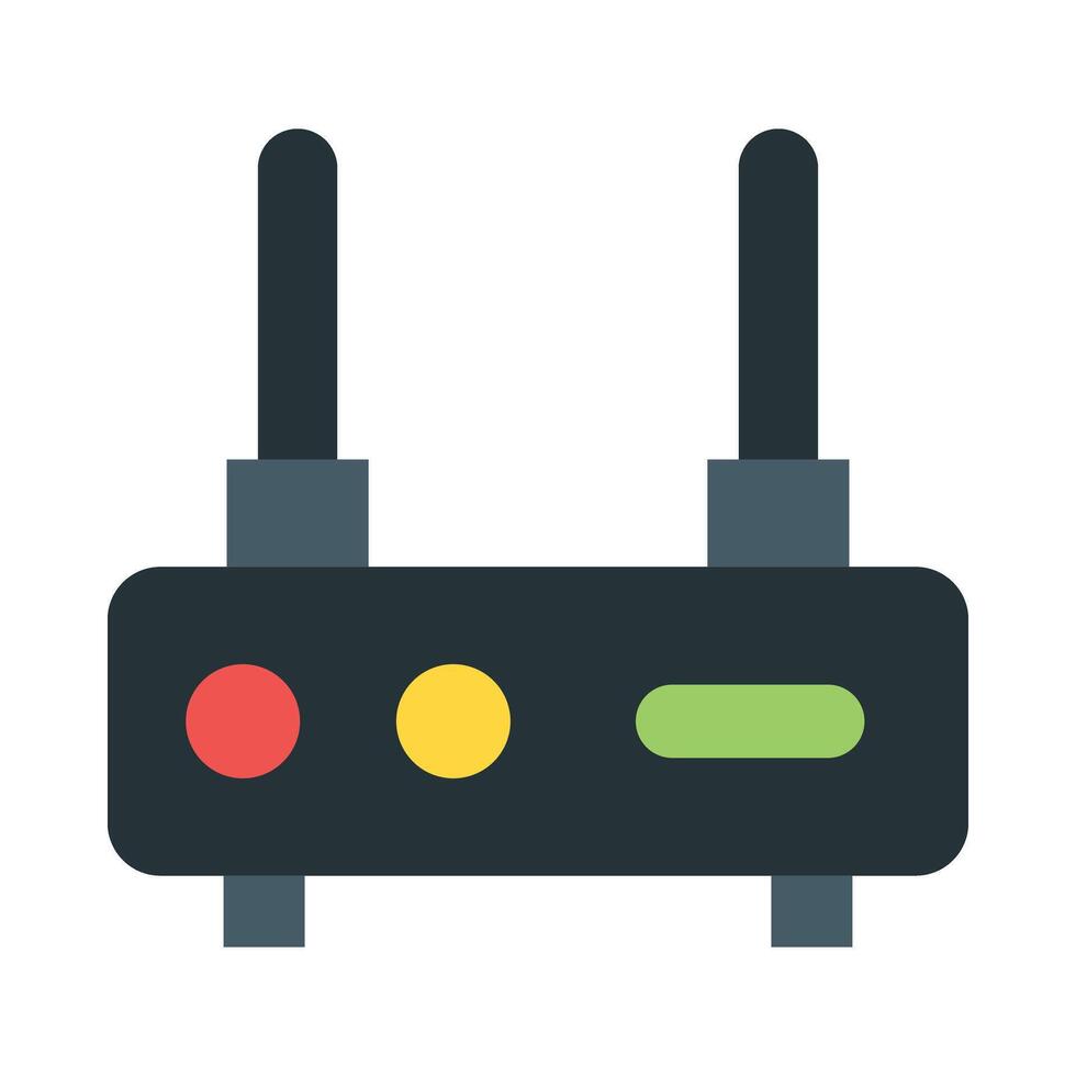 Modem Flat Icon Design vector