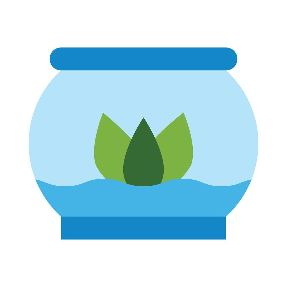 Florarium Flat Icon Design vector