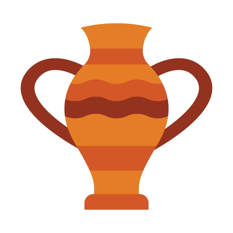 Vase Flat Icon Design vector
