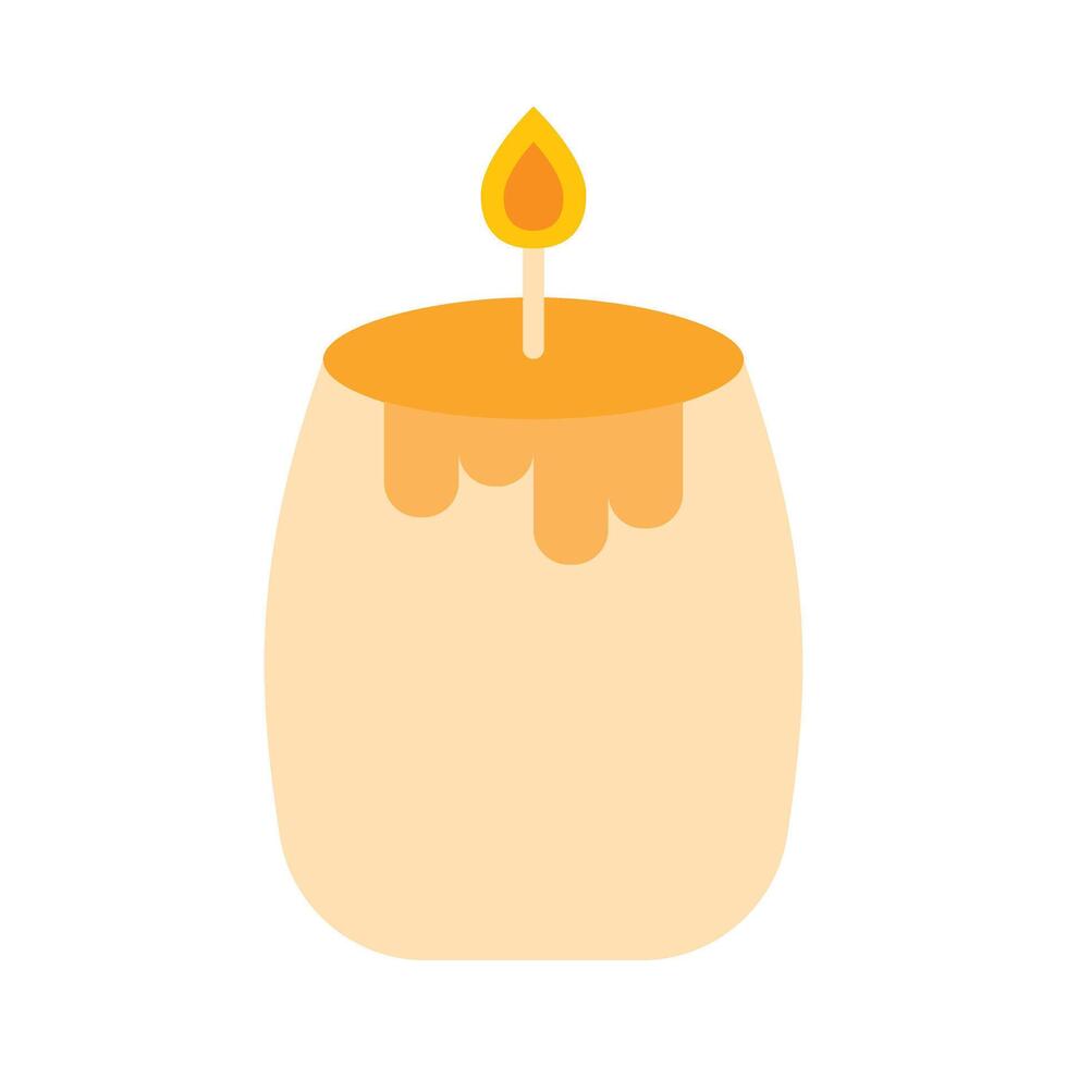 Candle Flat Icon Design vector