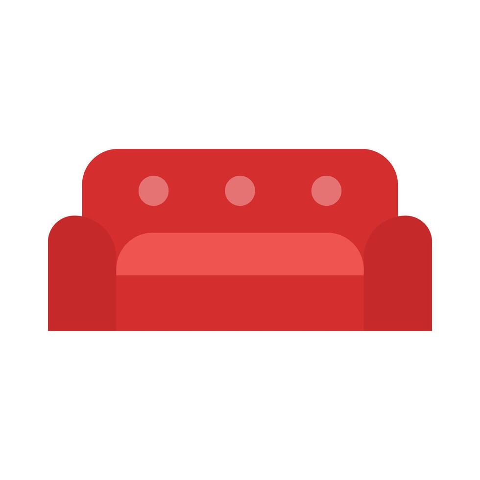 Sofa Flat Icon Design vector