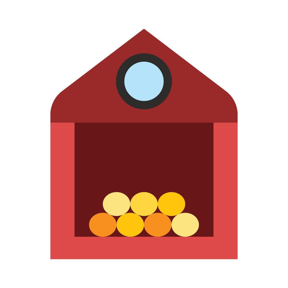 Bird Feeder Flat Icon Design vector