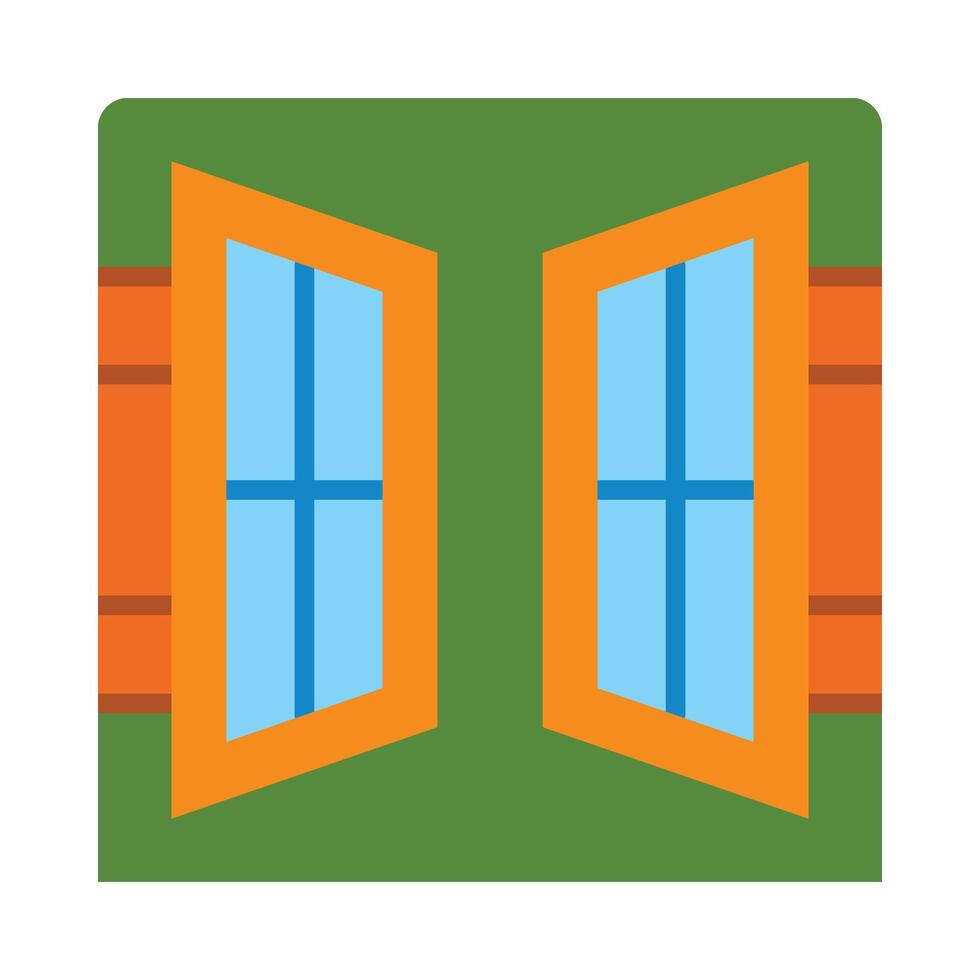 Window Flat Icon Design vector