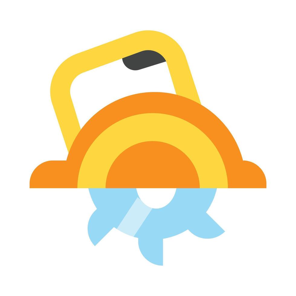 Circular Saw Flat Icon Design vector