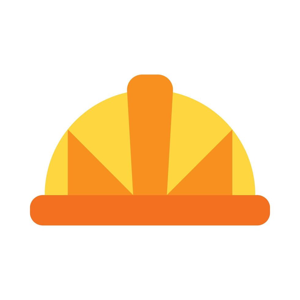 Helmet Flat Icon Design vector