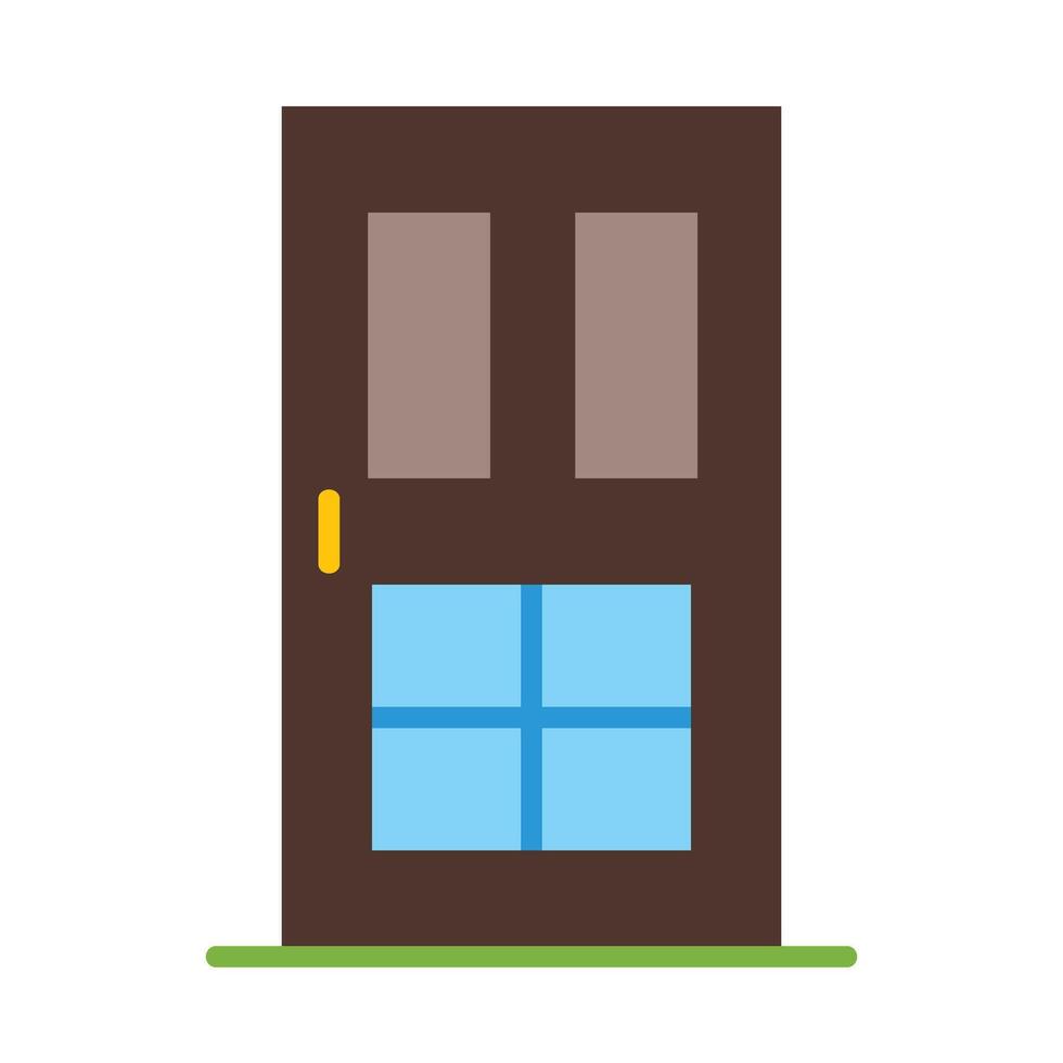 Door Flat Icon Design vector