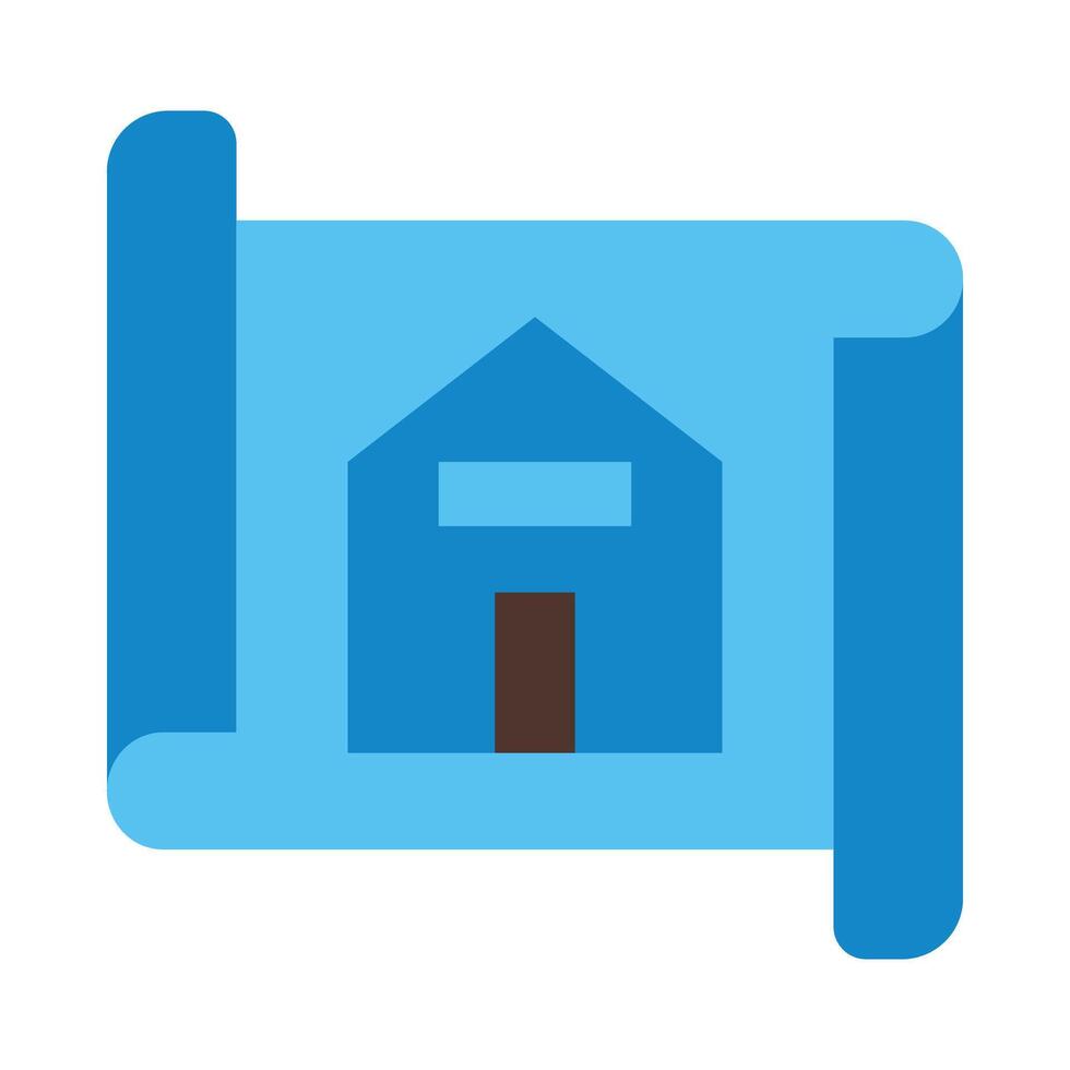 Blueprint Flat Icon Design vector