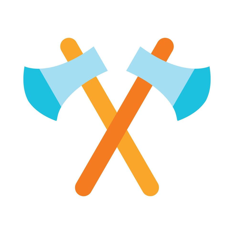 Axes Flat Icon Design vector