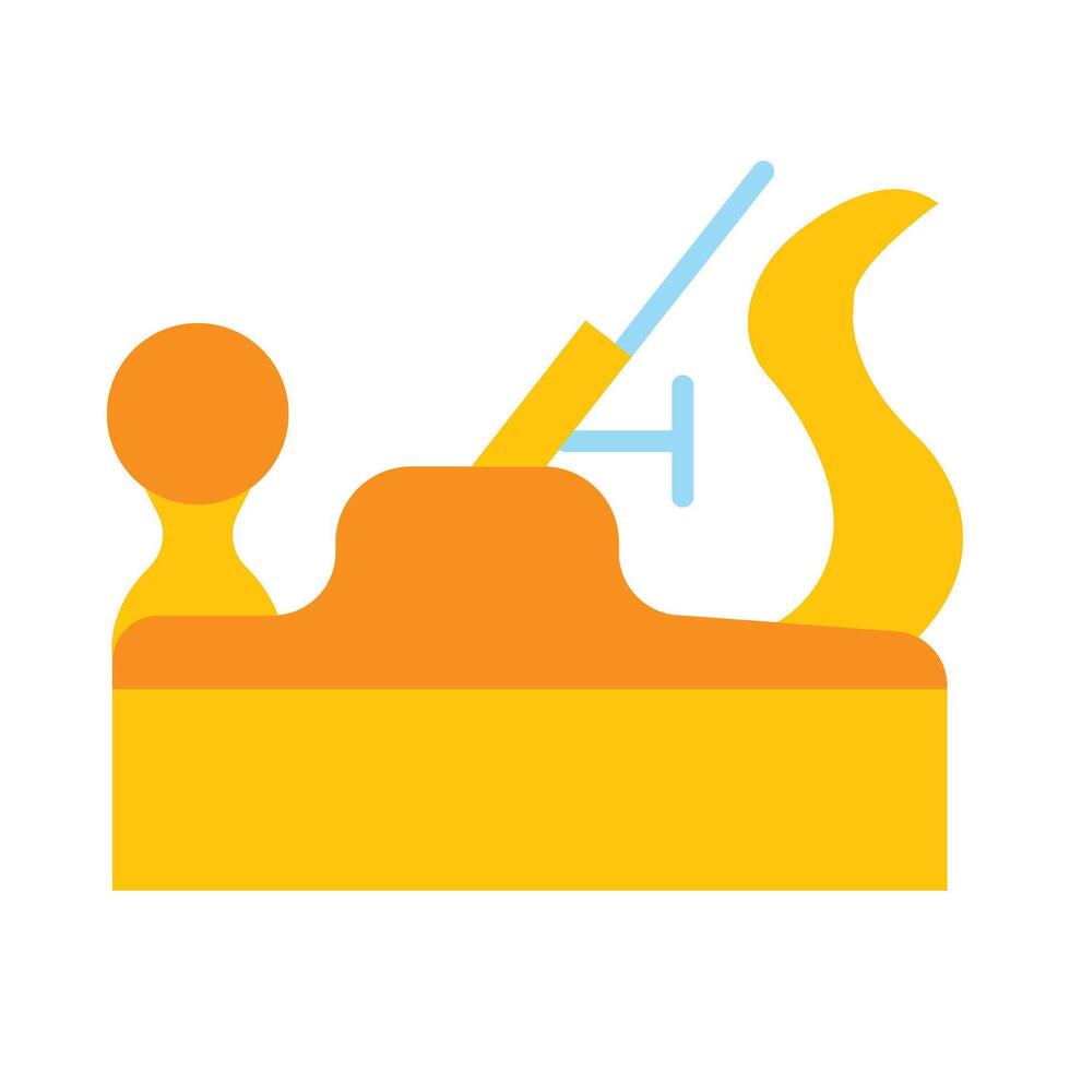 Wood Plane Flat Icon Design vector