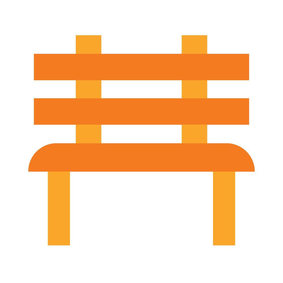 Bench Flat Icon Design vector
