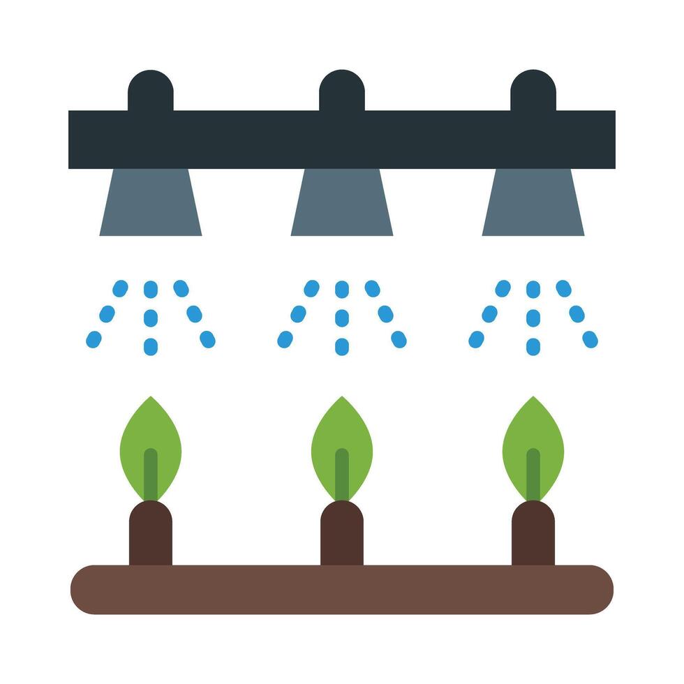 Irrigation System Flat Icon Design vector