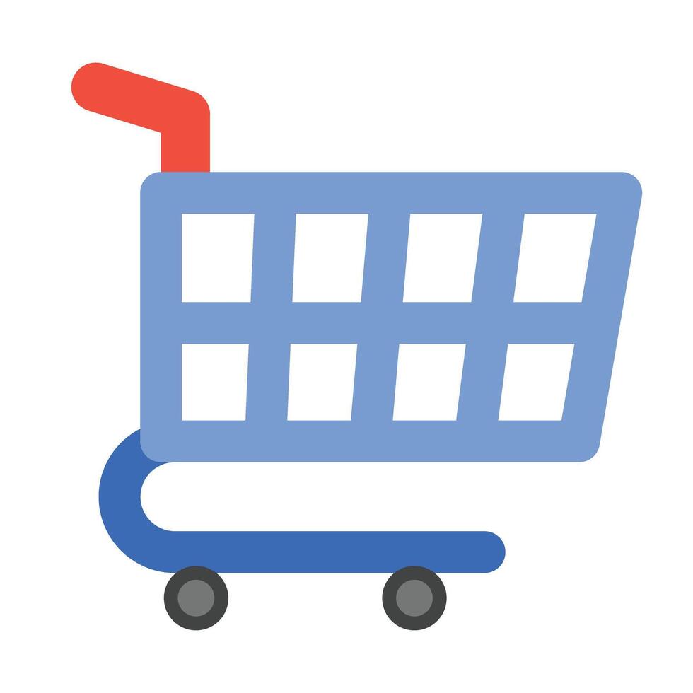 Trolley Flat Icon Design vector
