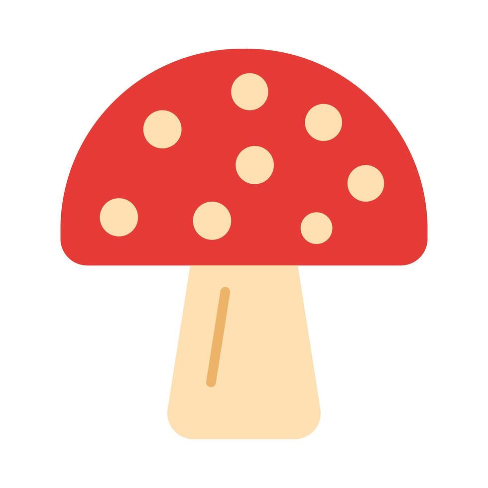 Mushroom Flat Icon Design vector