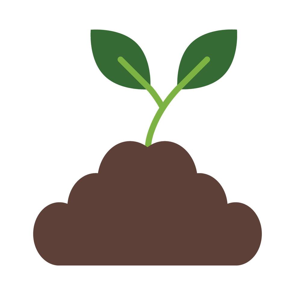 Sprout Flat Icon Design vector