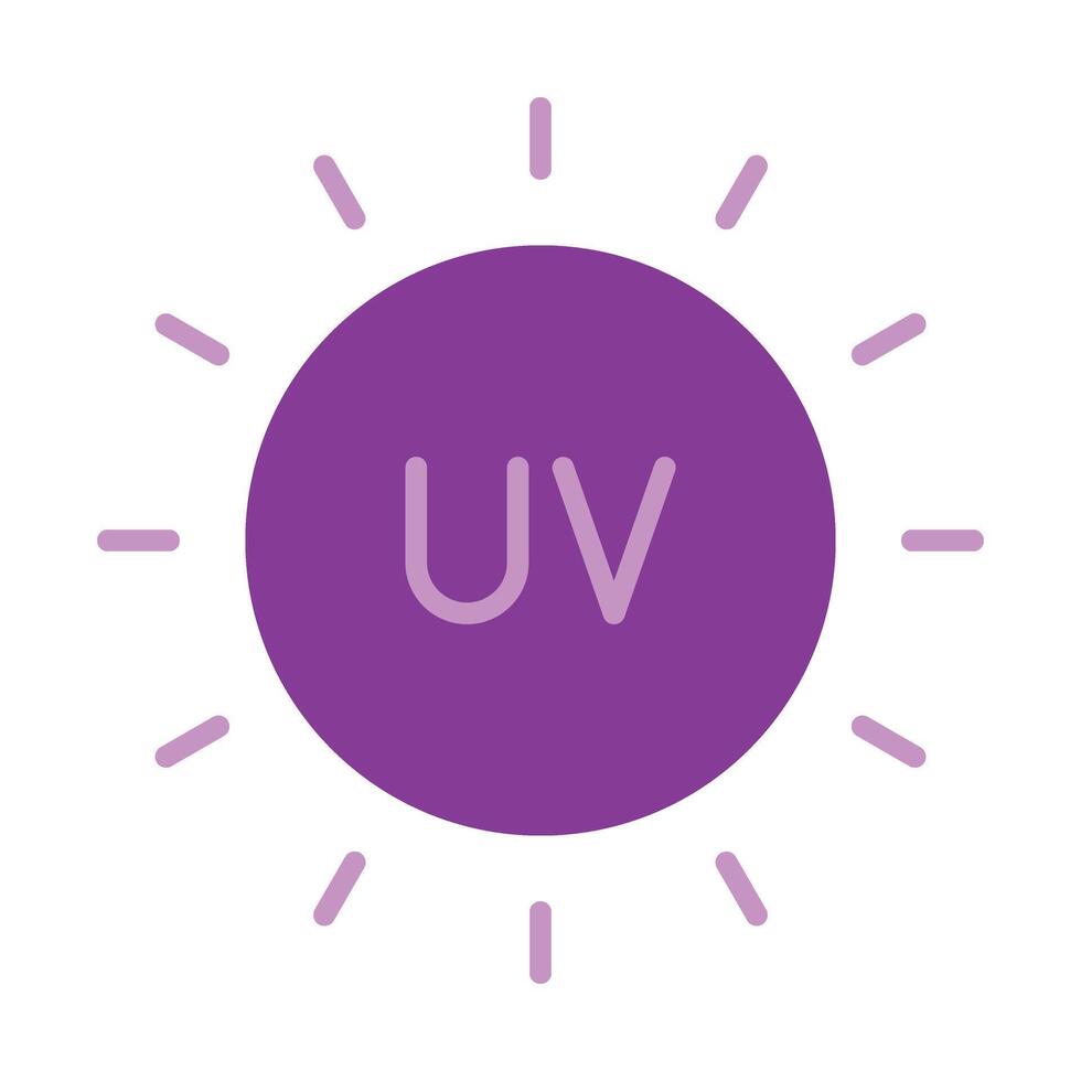 Ultraviolet Flat Icon Design vector