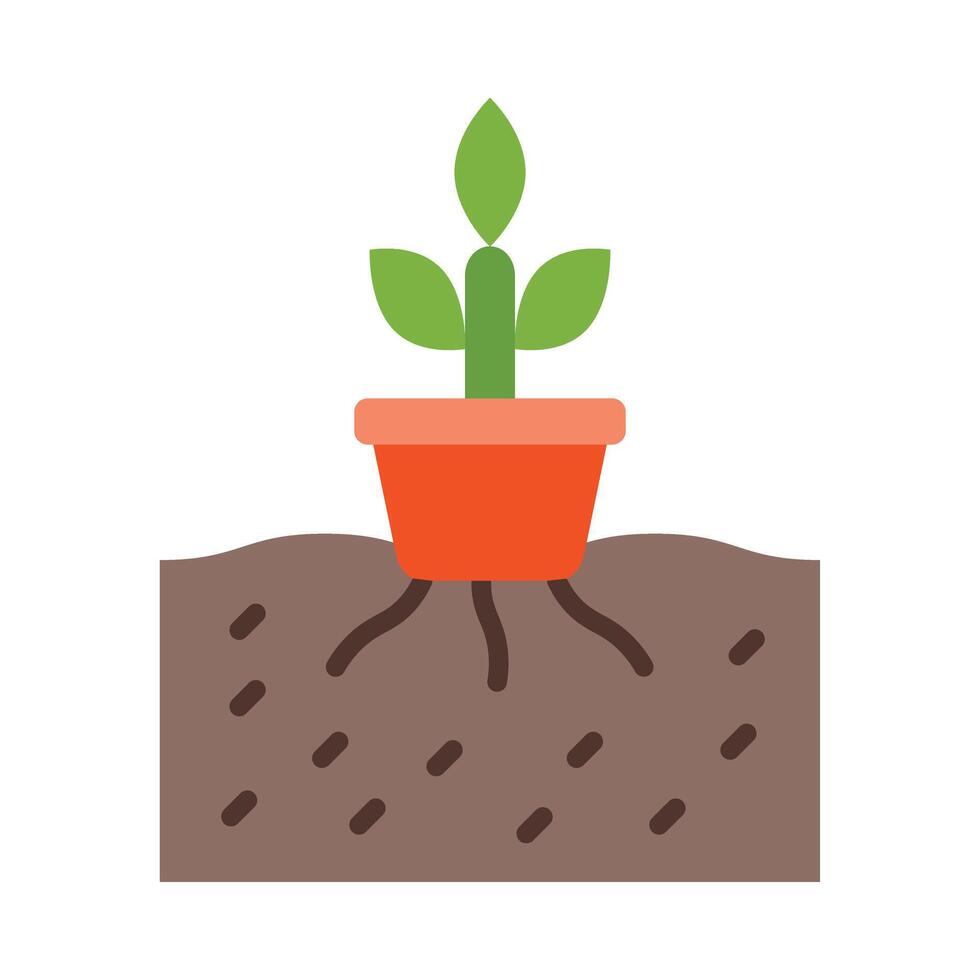 Hydroponics Flat Icon Design vector