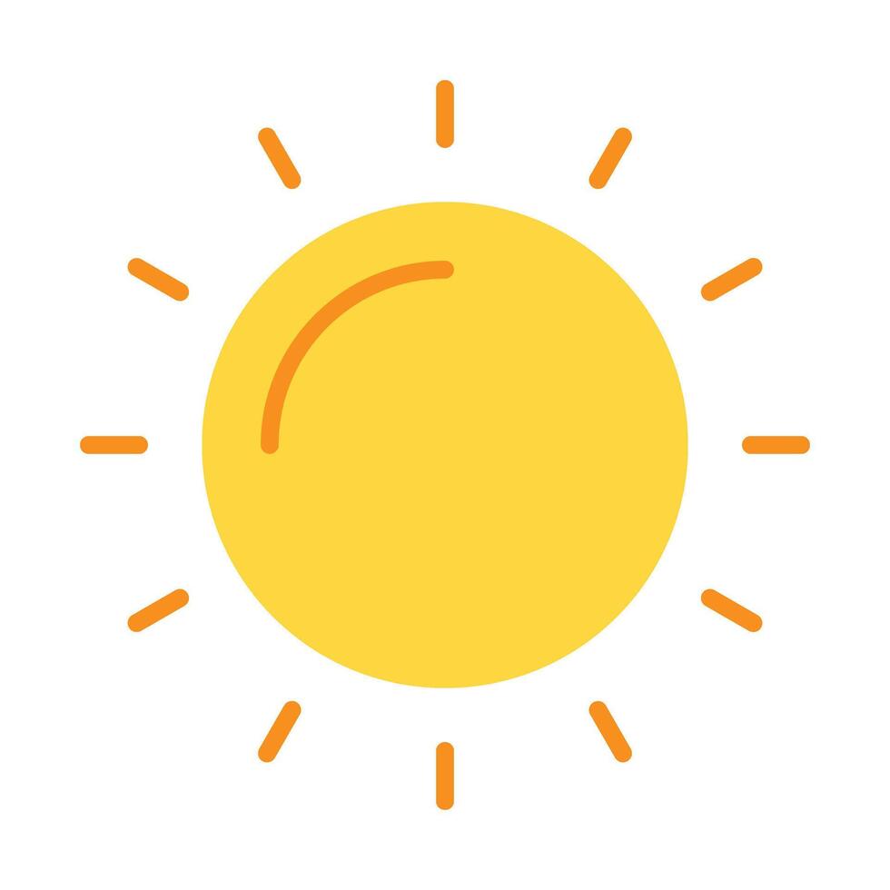 Sun Flat Icon Design vector