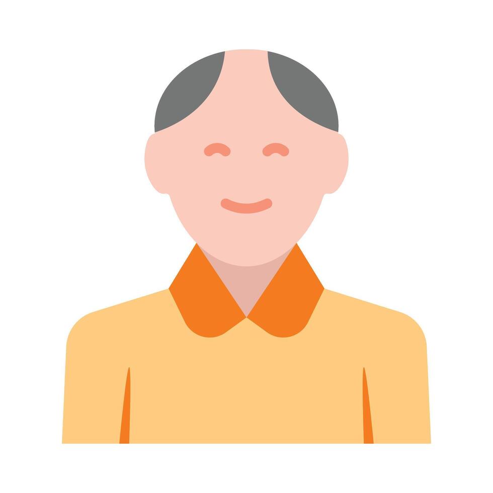Elderly Flat Icon Design vector